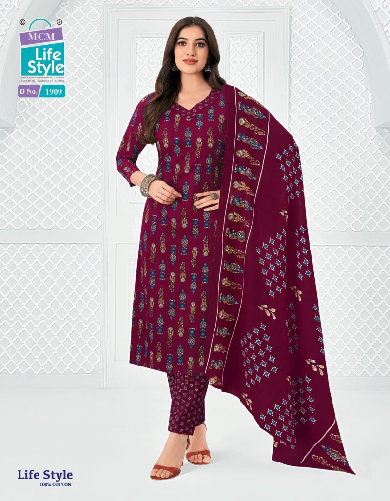 Lifestyle Vol 19 By Mcm Cotton Printed Kurti With Bottom Dupatta